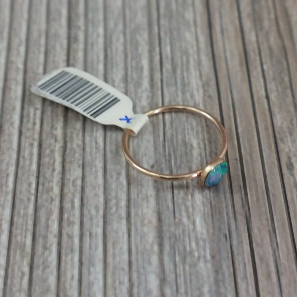 Mosaic Opal Ring 9 Gold Modern Minimalist Elegant Timeless Dainty Boho‎ NWT